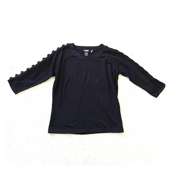 Cabo - Black top with cut out sleeve detailing - Picture 1 of 3